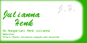 julianna henk business card